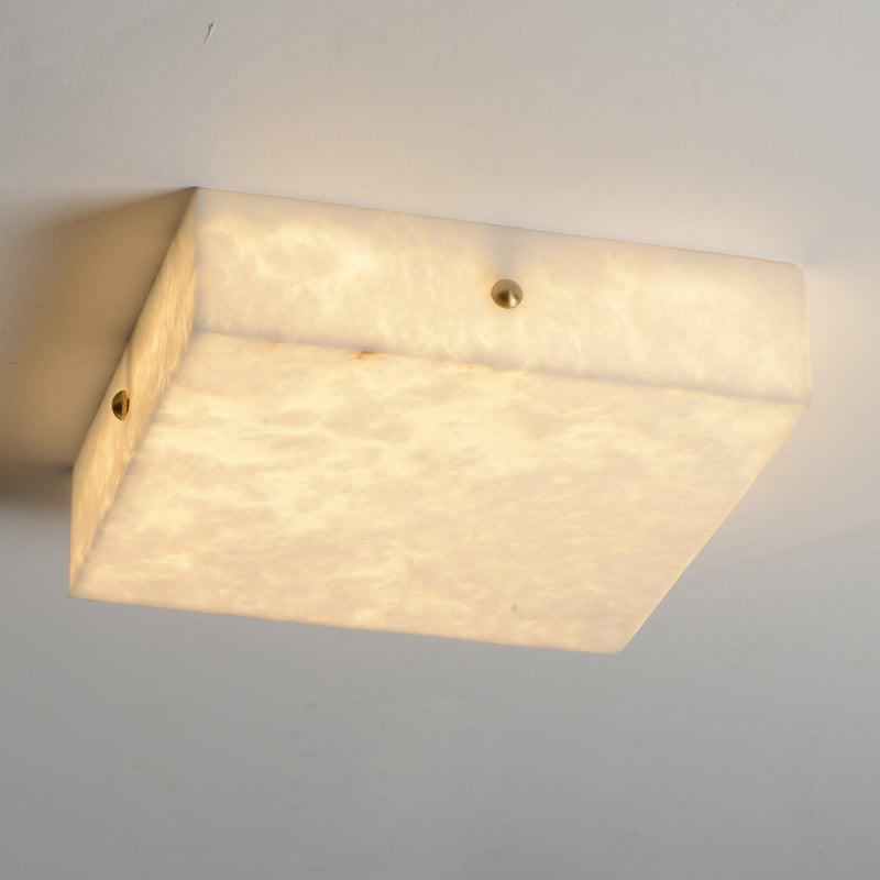 Rauduvys modern minimalistisk taklampa i alabaster