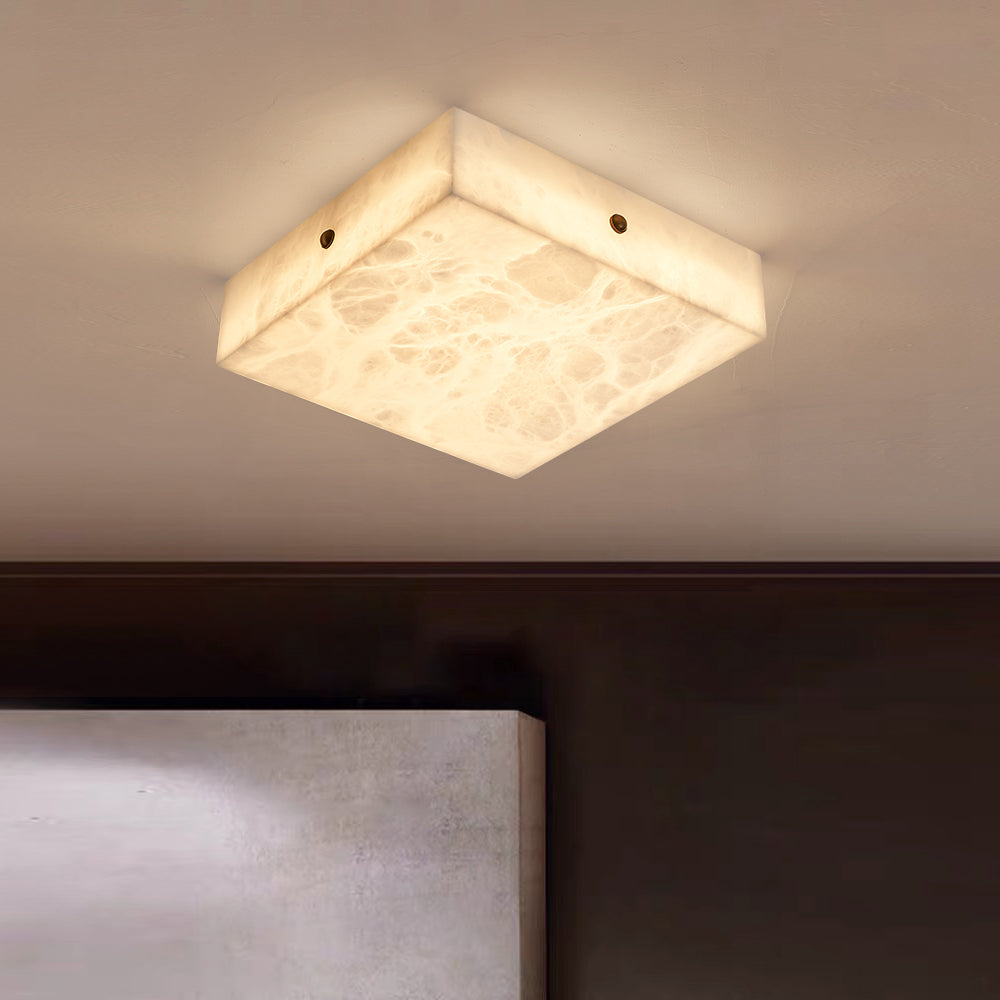Rauduvys modern minimalistisk taklampa i alabaster
