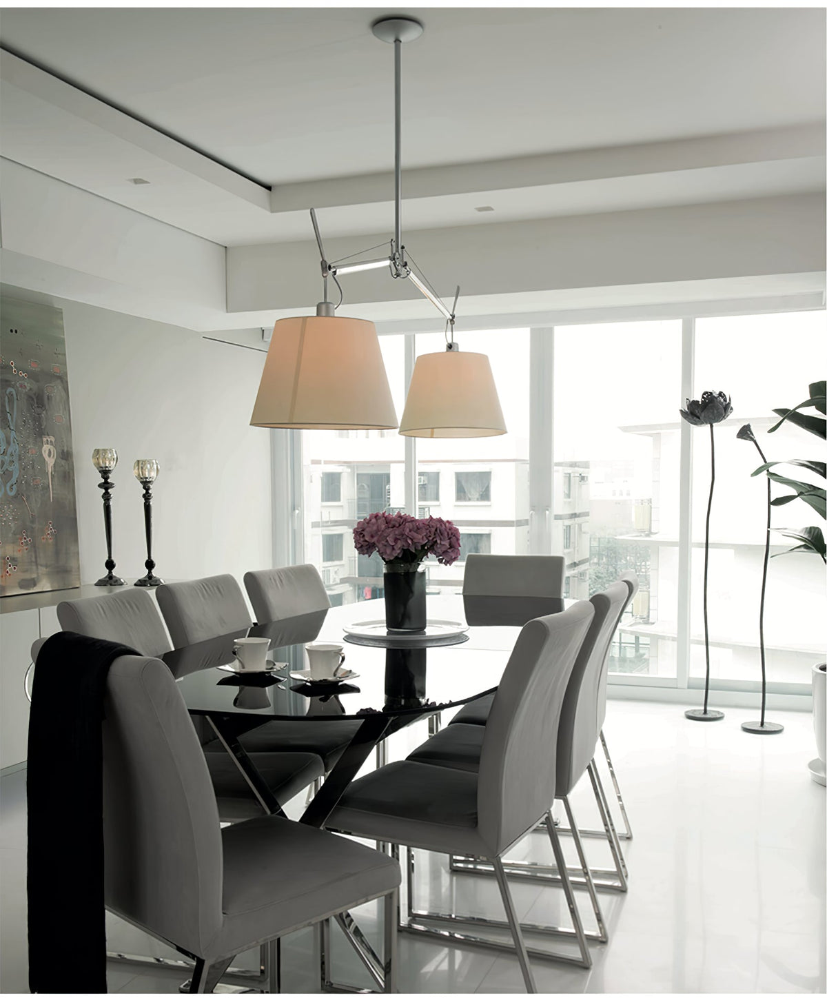 Evmirion Premium Elegance-skærmpendellampe i stof
