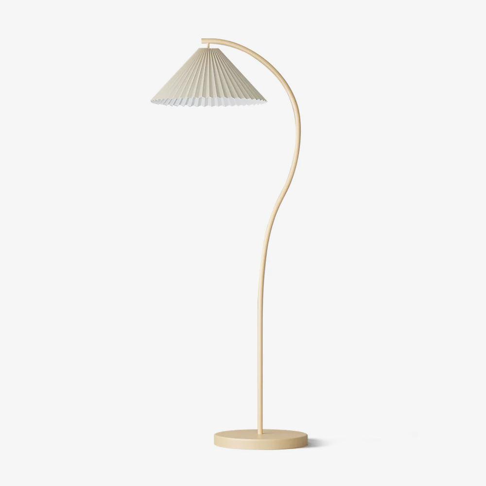 Mytalils modern böjda golvlampa i tyg