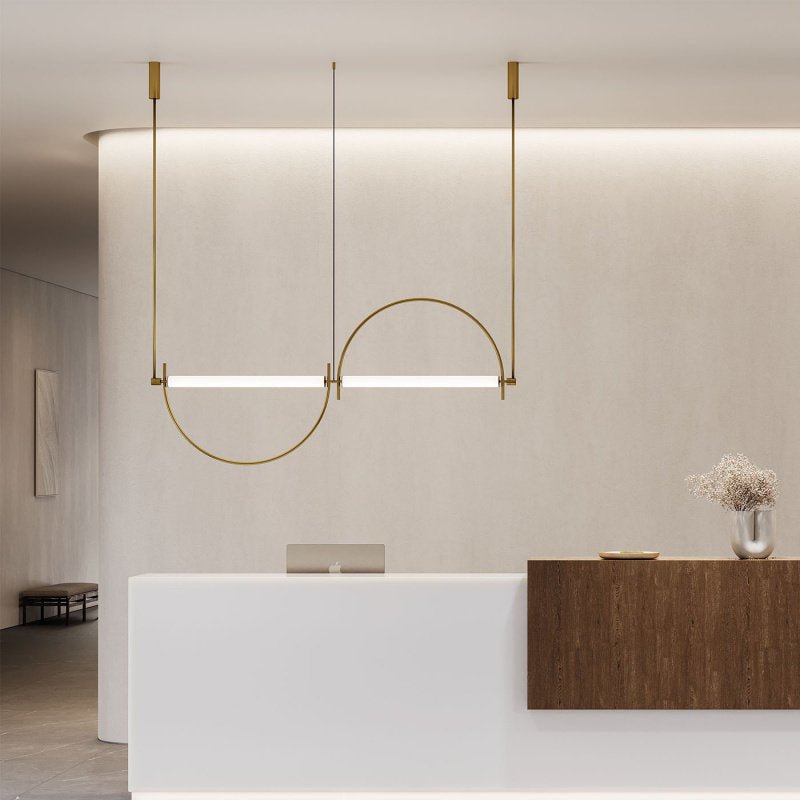 Buet lineær LED-lysekrone