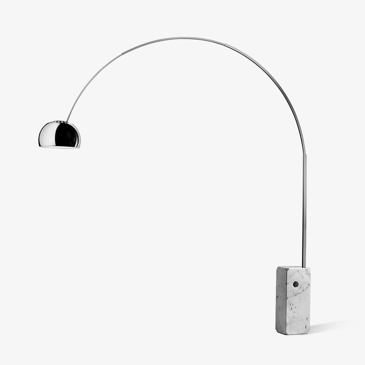 Alevra gulvlampe i stål og marmor