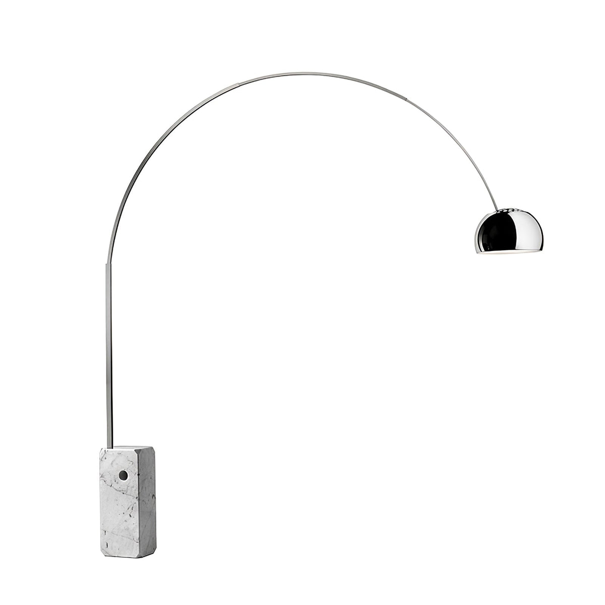 Alevra gulvlampe i stål og marmor