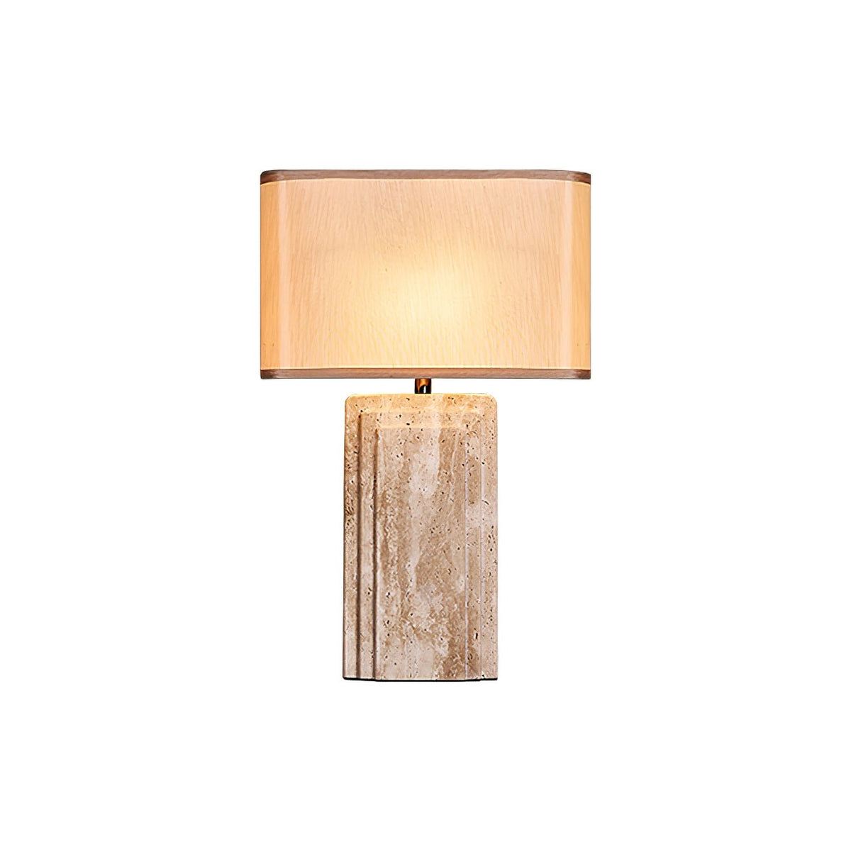 Cocare-bordlampe i travertin