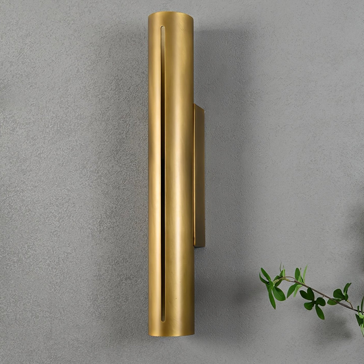 Avsilara moderne minimalistisk cylindrisk væglampe i messing