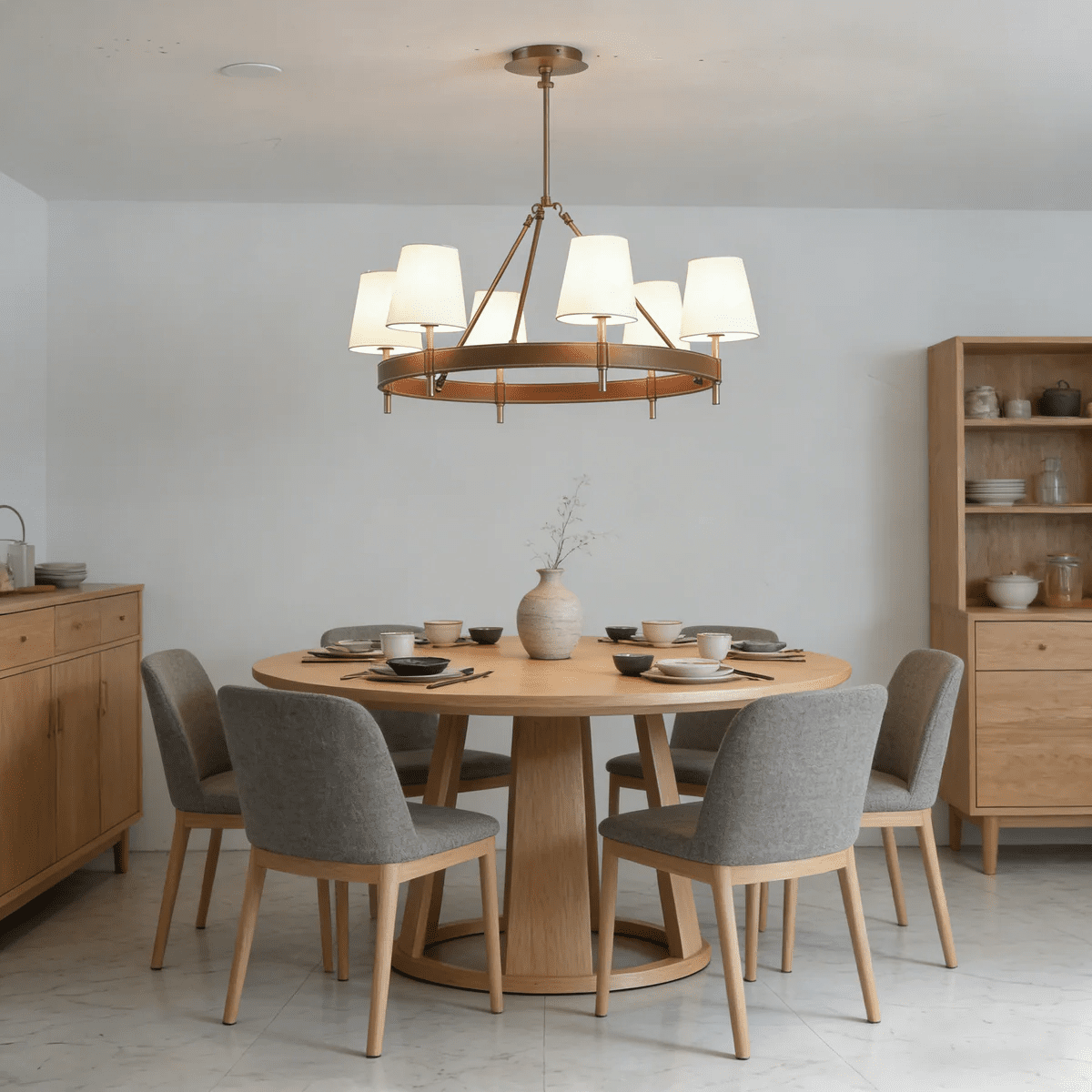 Candeeiro de lustre Arianna em pele
