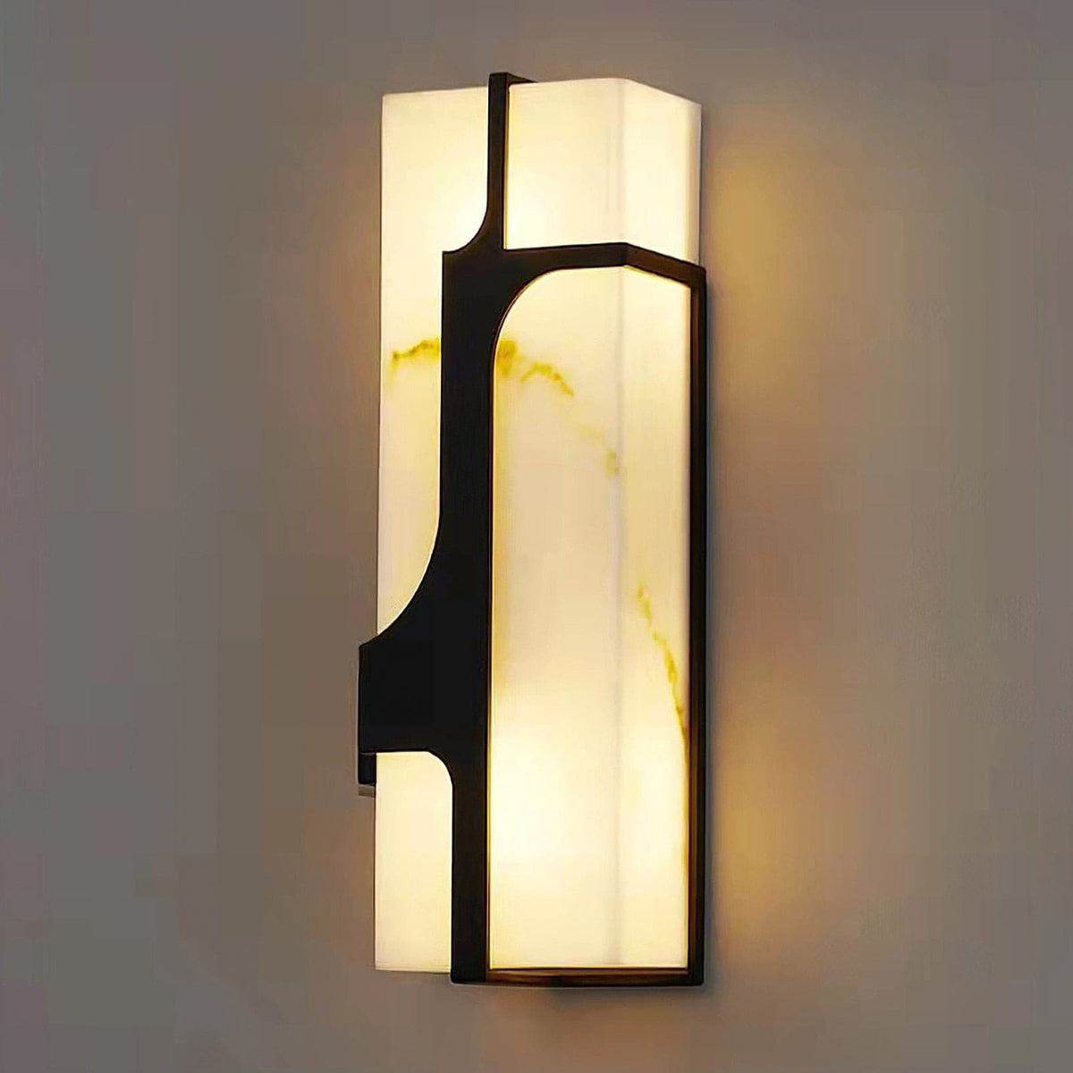 Ariel Vägglampa Alabaster och Mässing Elegans