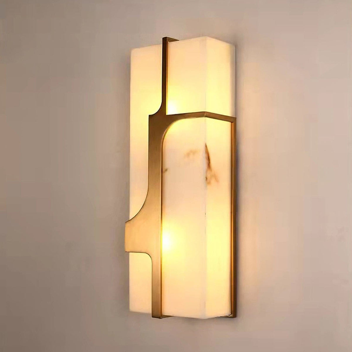 Ariel Vägglampa Alabaster och Mässing Elegans