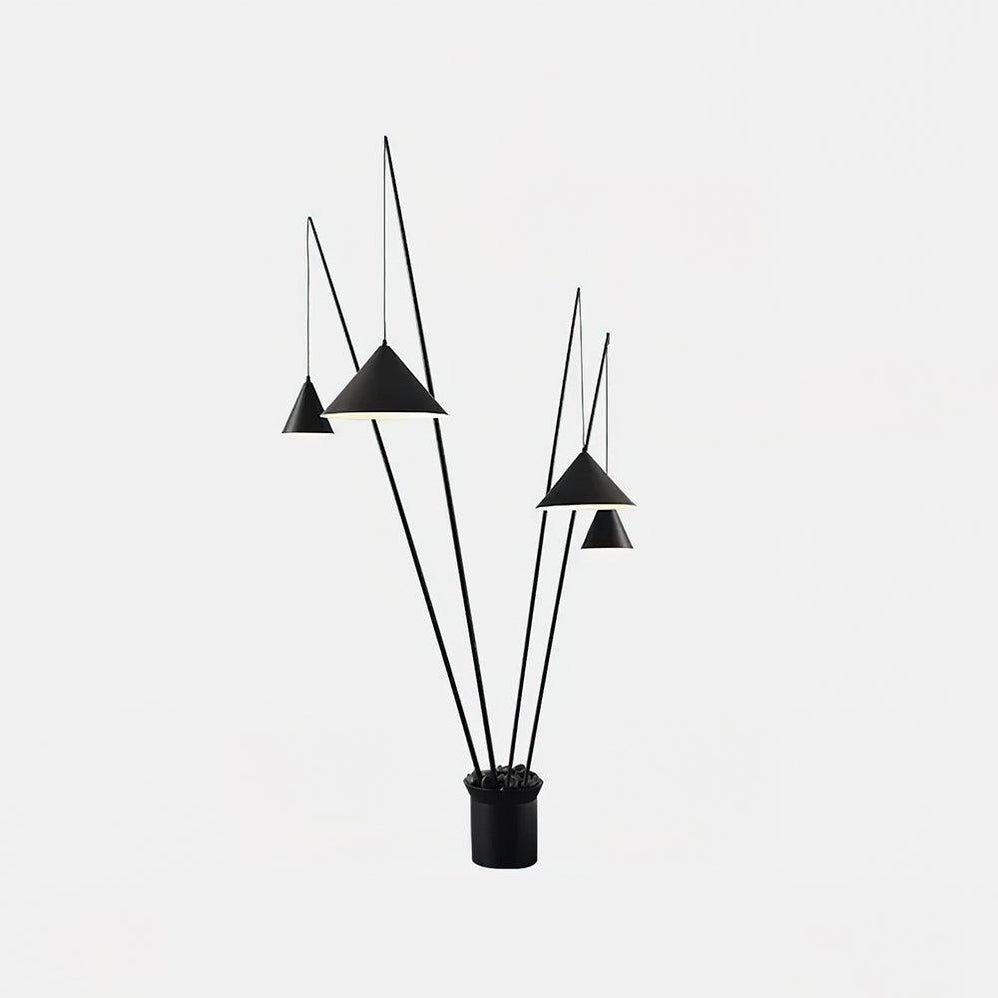 Canorara svart golvlampa med flera armar