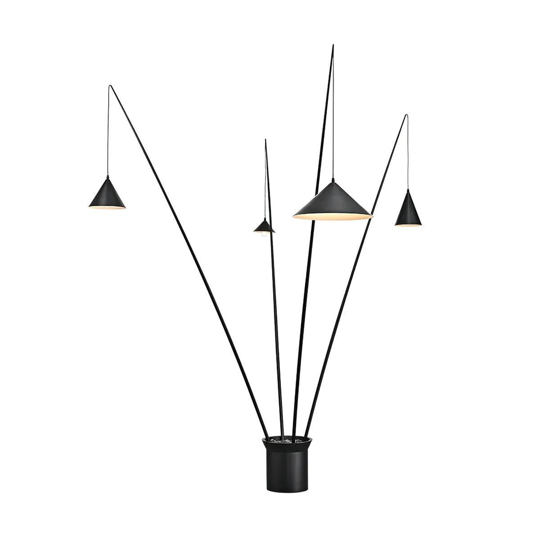 Canorara svart golvlampa med flera armar