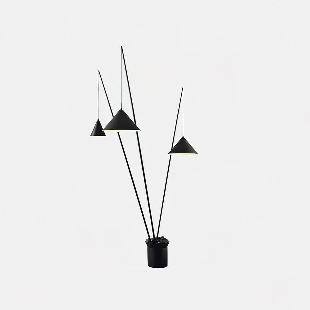 Canorara svart golvlampa med flera armar