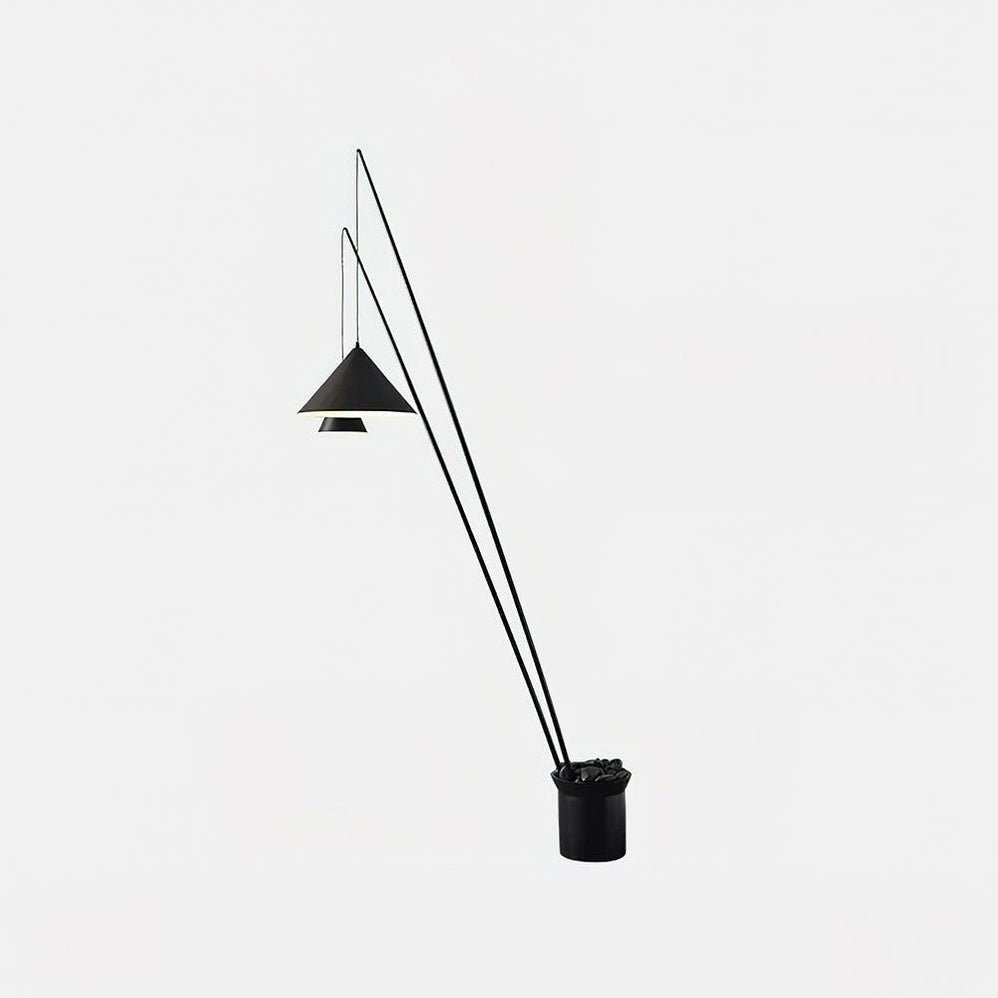 Canorara svart golvlampa med flera armar
