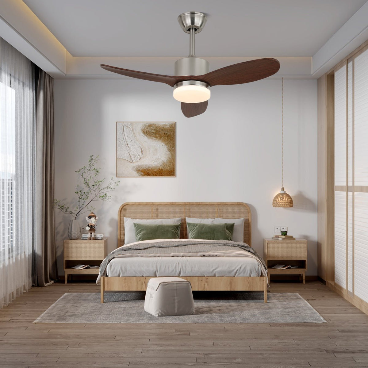 Ventoinha de teto com luz Verdant Breeze Canopy