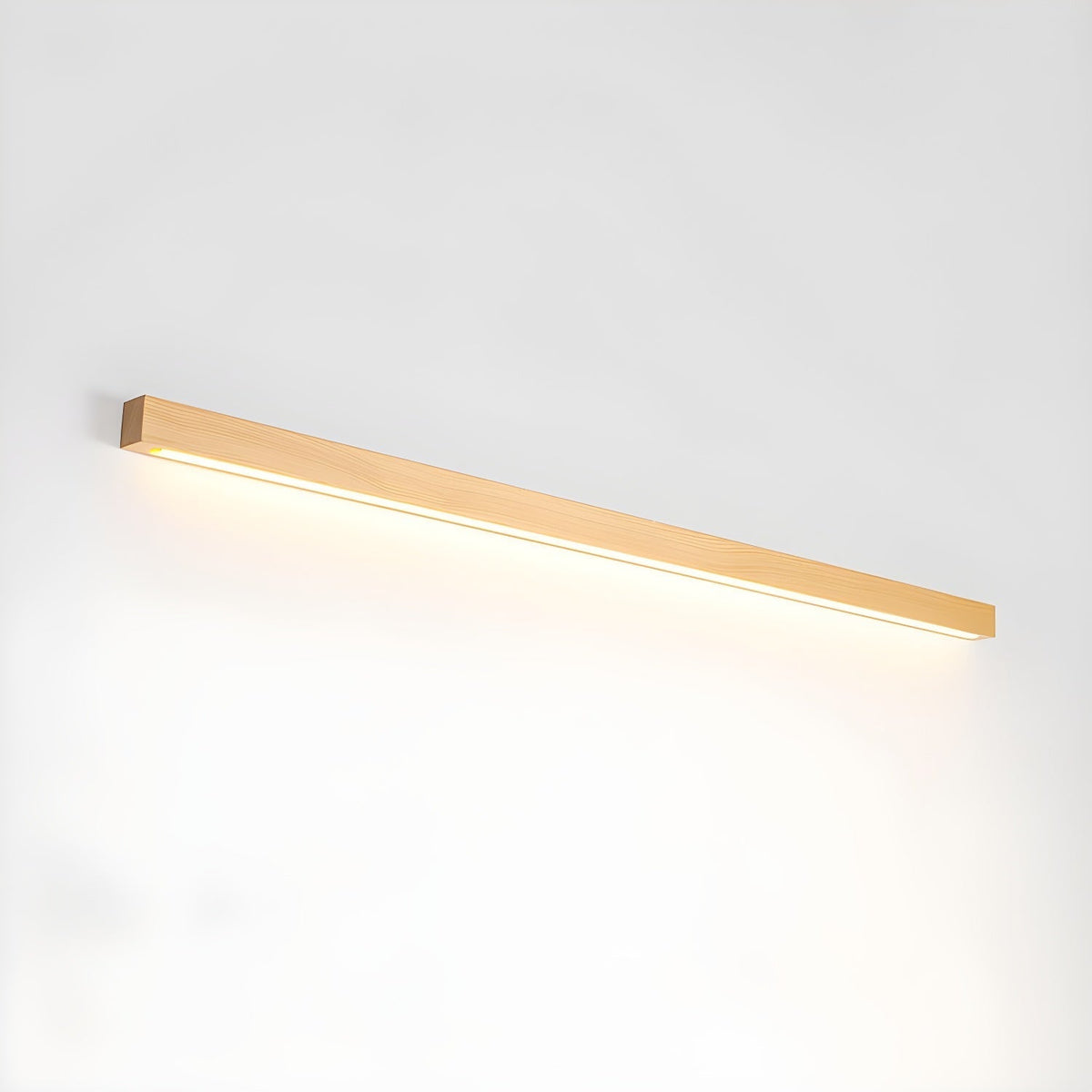 Elvivine lineær, minimalistisk LED-væglampe i træ