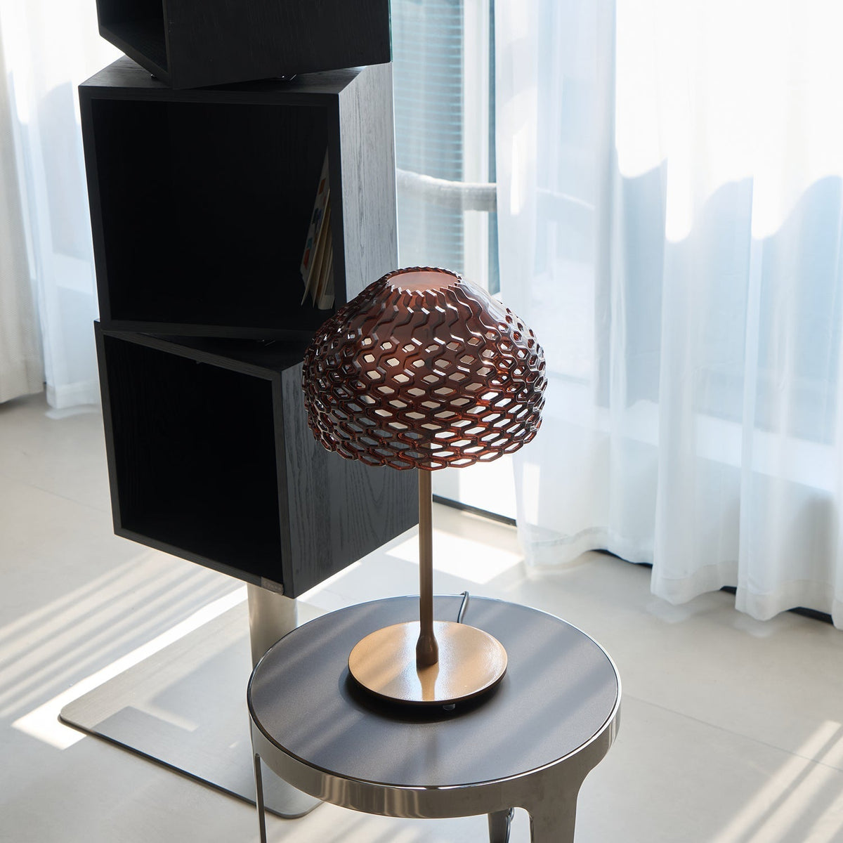 Vintace industriell bordslampa i plast