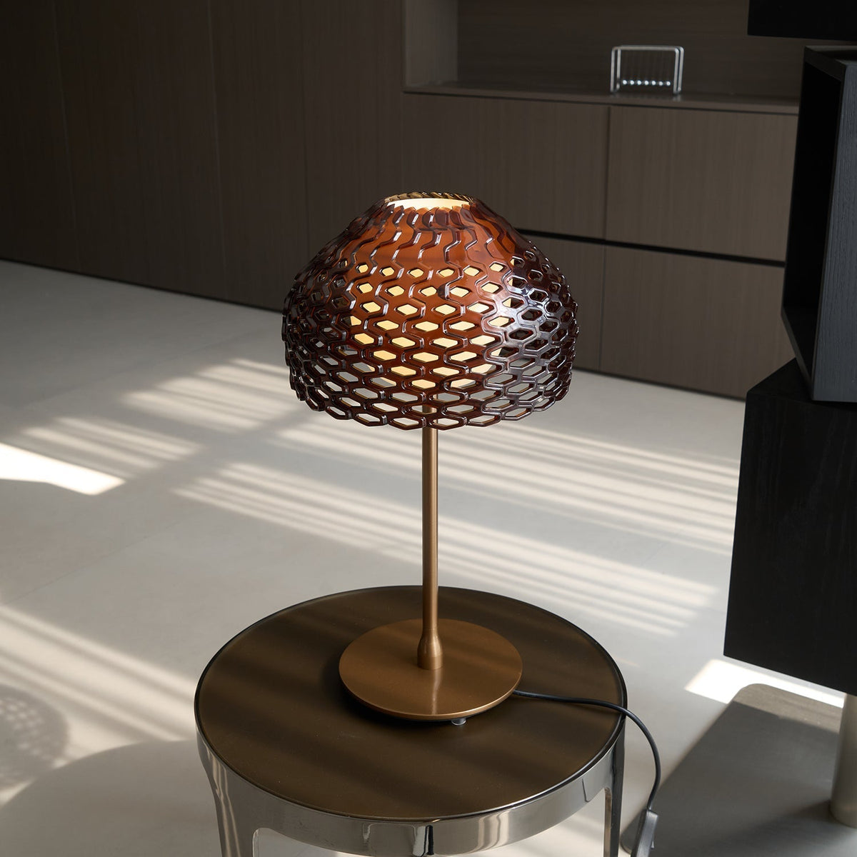 Vintace industriell bordslampa i plast
