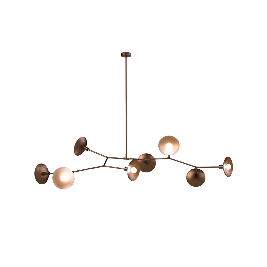 Tinduvyo moderne minimalistisk metal- og glaslysekrone