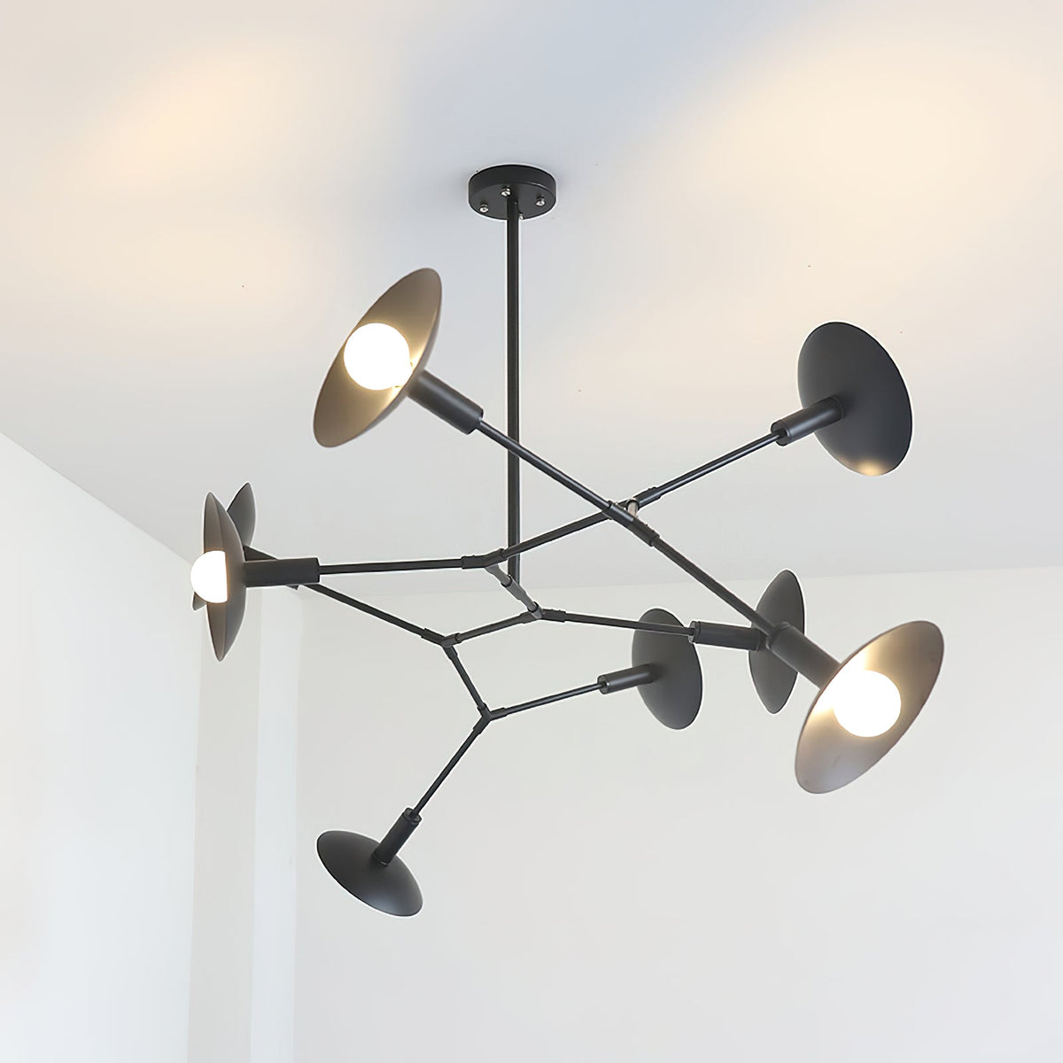 Tinduvyo moderne minimalistisk metal- og glaslysekrone
