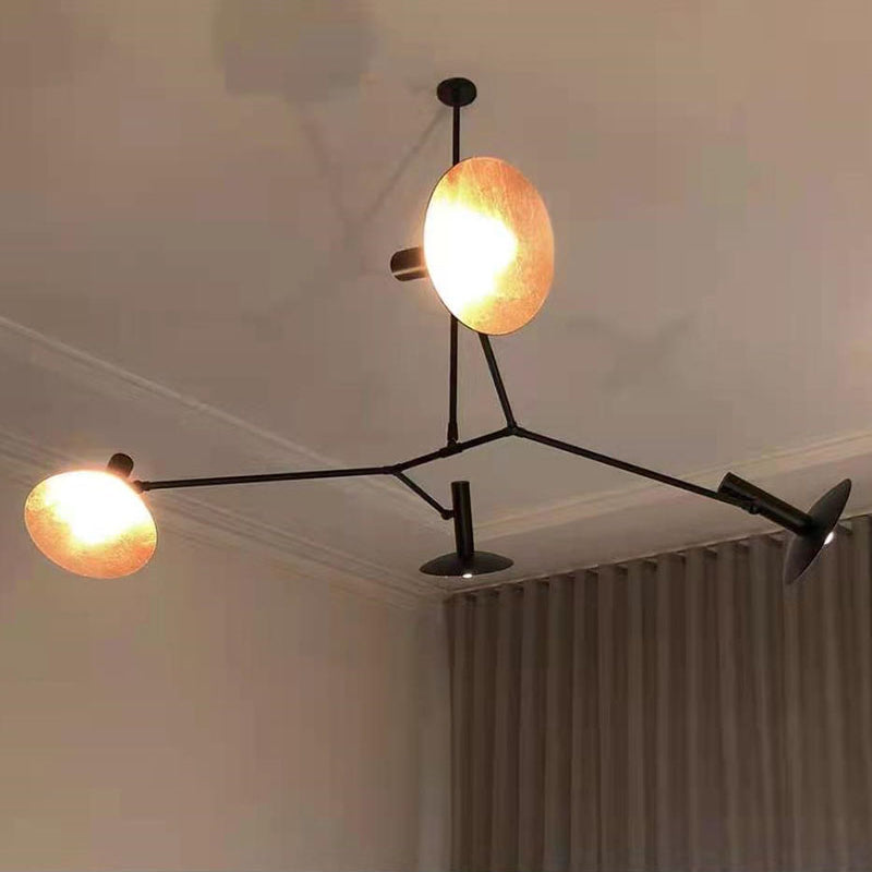 Tinduvyo moderne minimalistisk metal- og glaslysekrone
