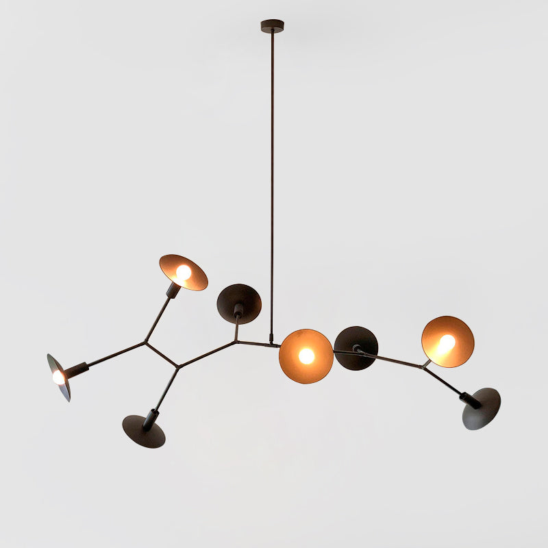 Tinduvyo moderne minimalistisk metal- og glaslysekrone