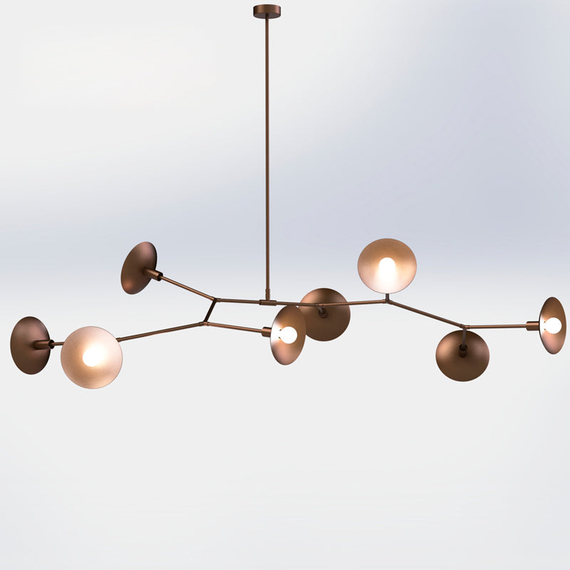 Tinduvyo moderne minimalistisk metal- og glaslysekrone