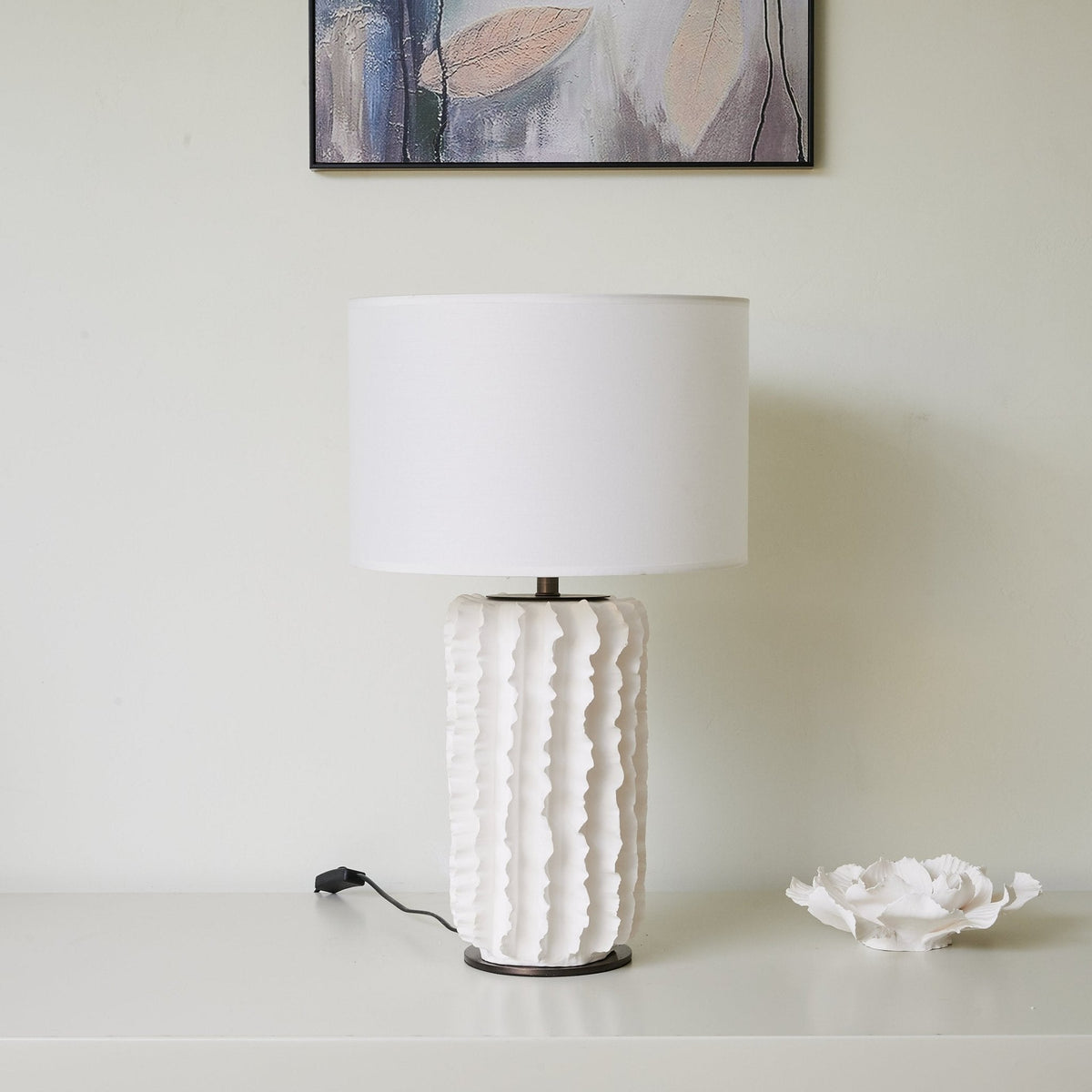 Candeeiro de mesa em cerâmica minimalista Evelyn