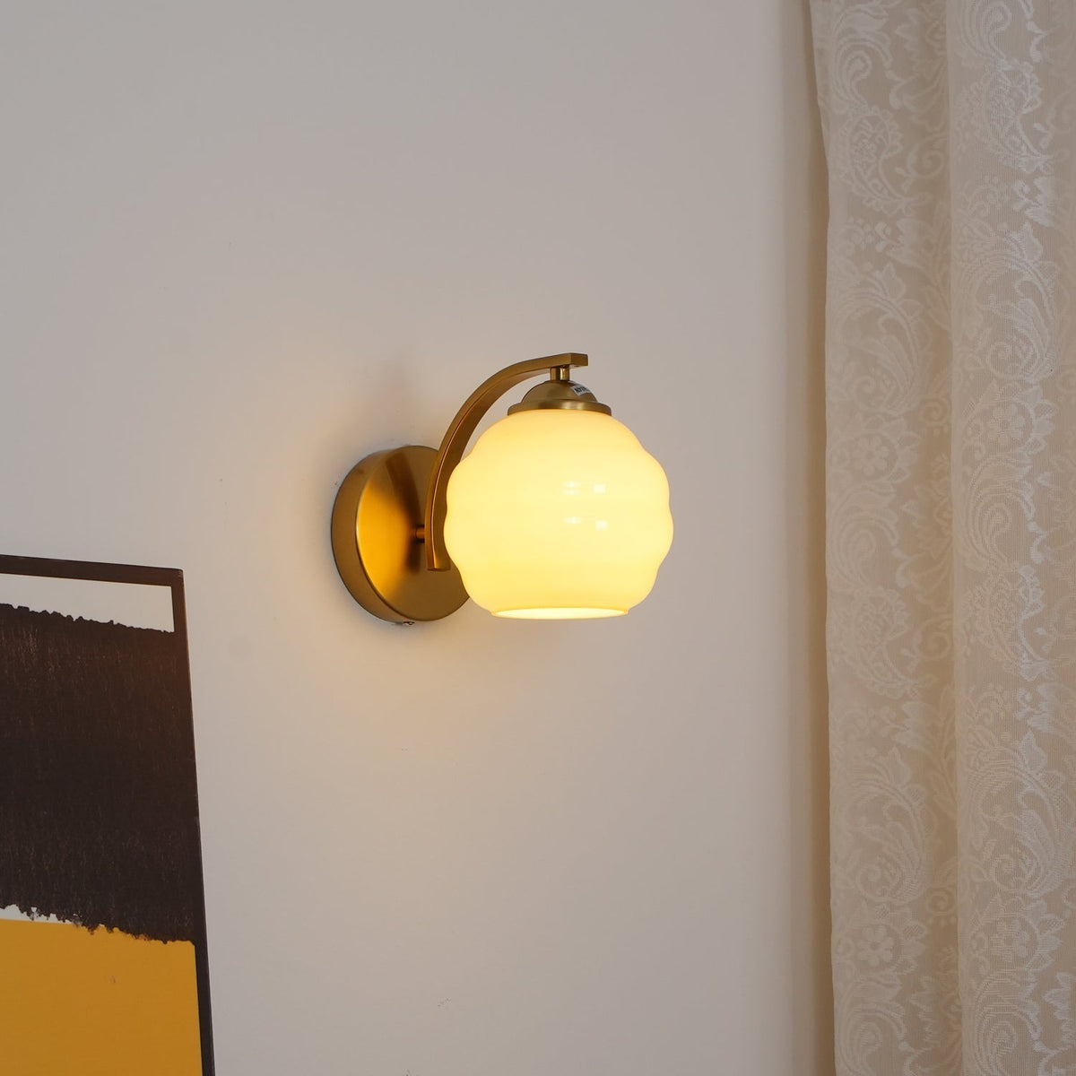 Eiraaine Wall Lamp Art Deco Glass Chrome