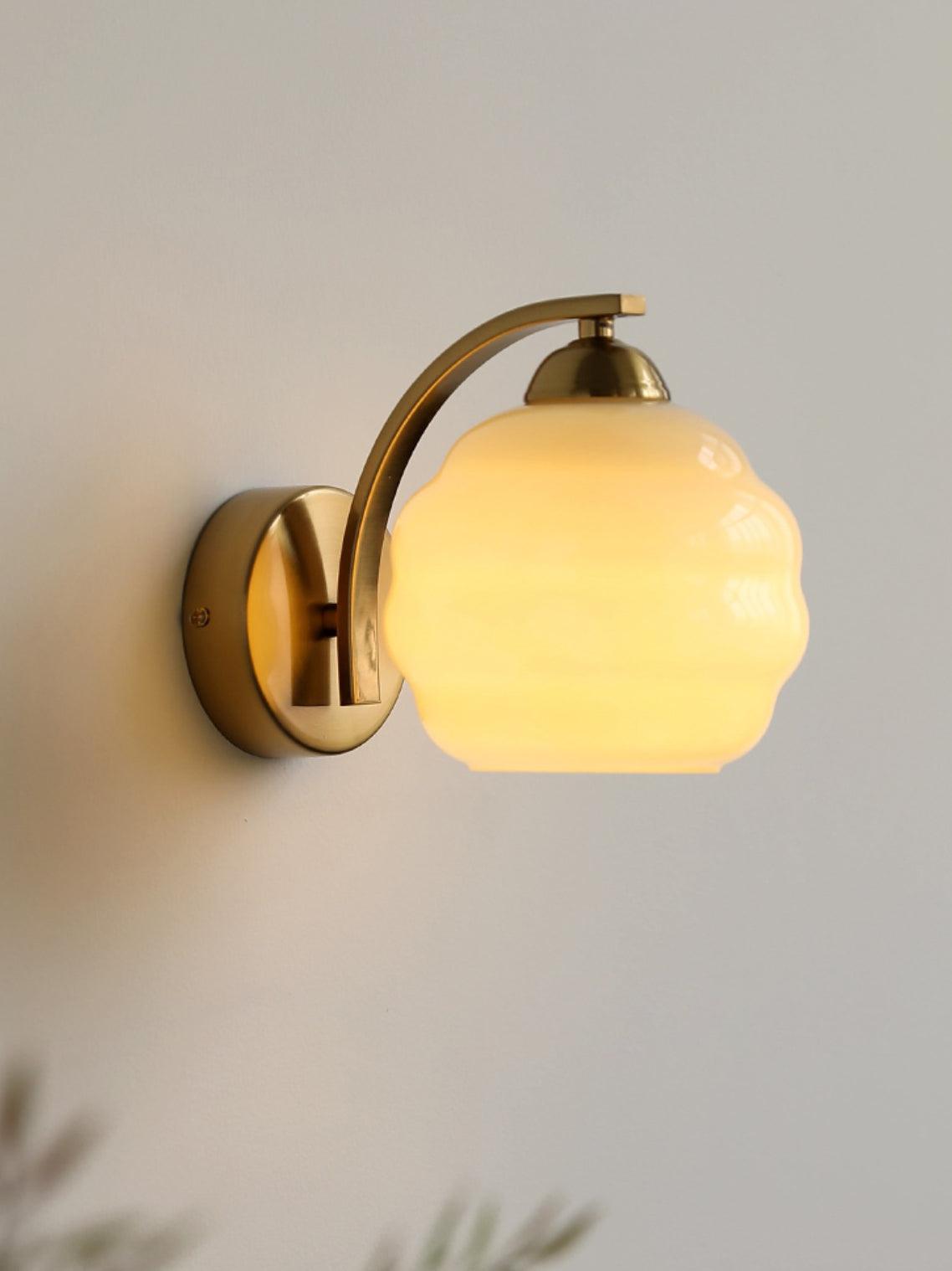 Eiraaine Wall Lamp Art Deco Glass Chrome