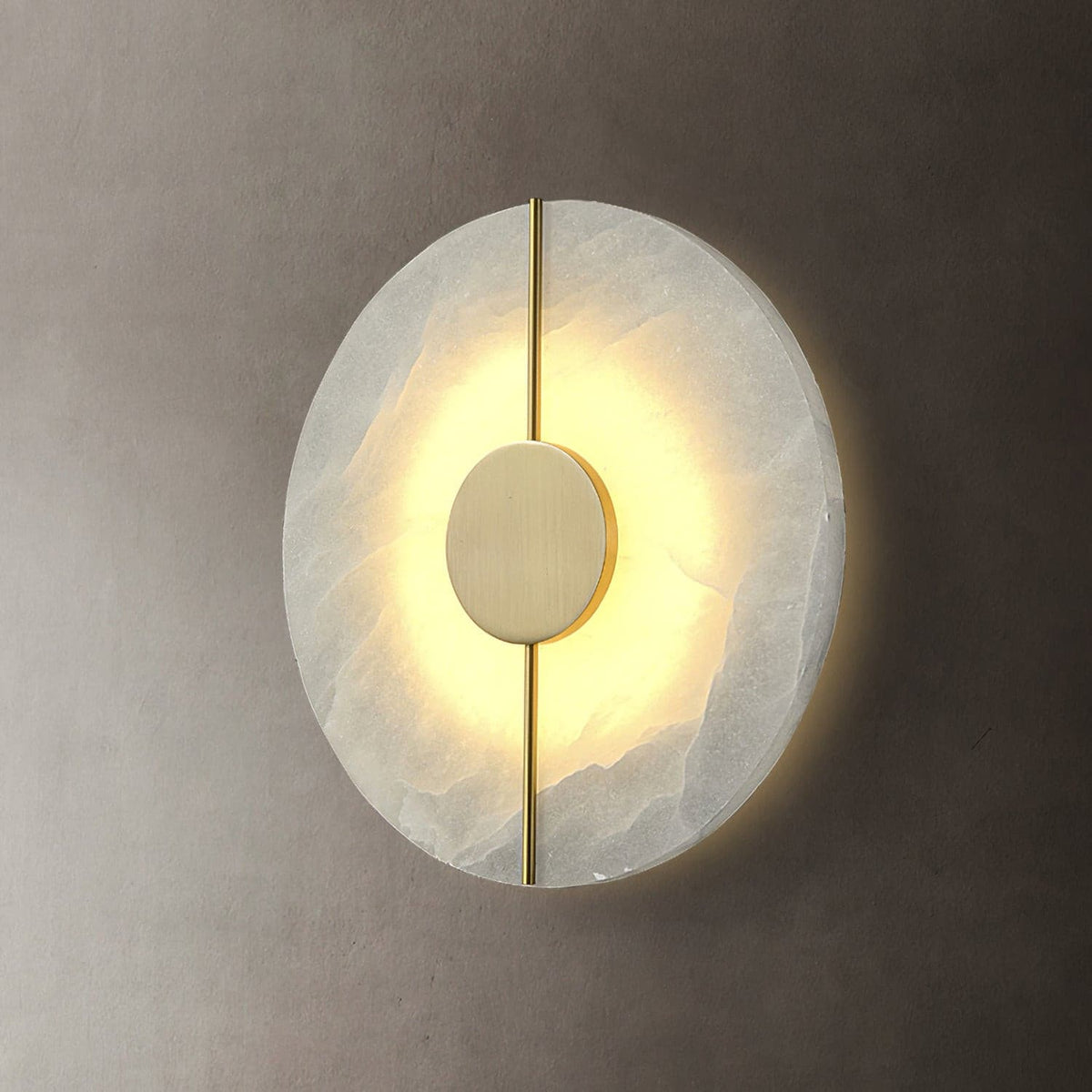 Candeeiro de parede artístico, dolomite e cobre, estilo retro
