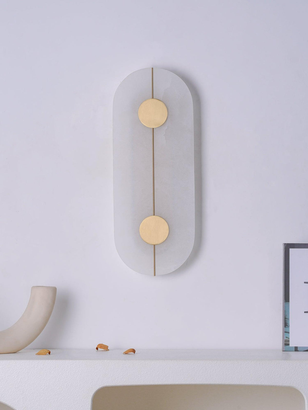 Candeeiro de parede minimalista de alabastro Citheira