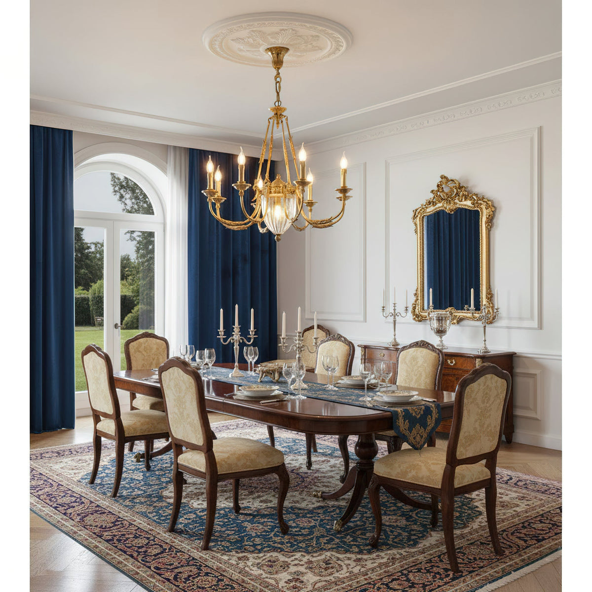Candelabro de latão Valerix