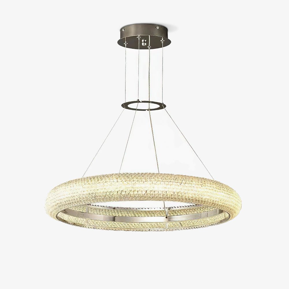 Candeeiro de teto de cristal em anel minimalista moderno Vazorora