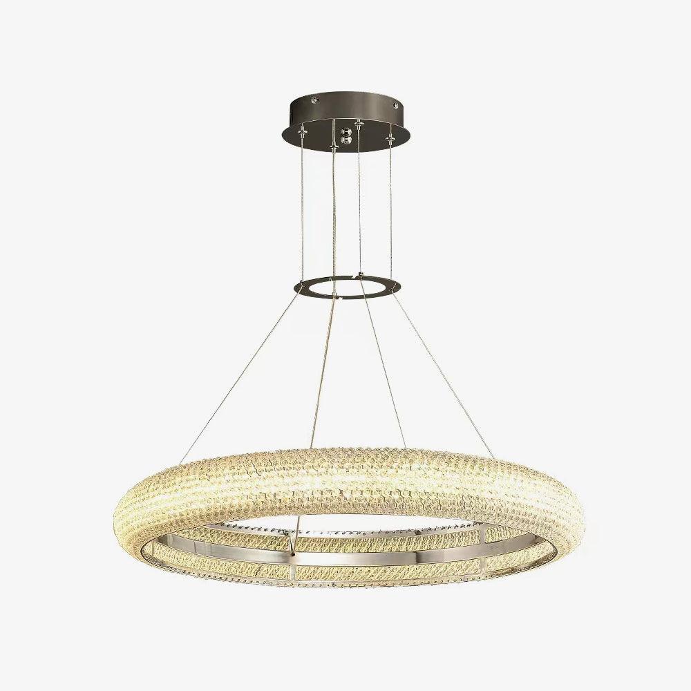 Candeeiro de teto de cristal em anel minimalista moderno Vazorora