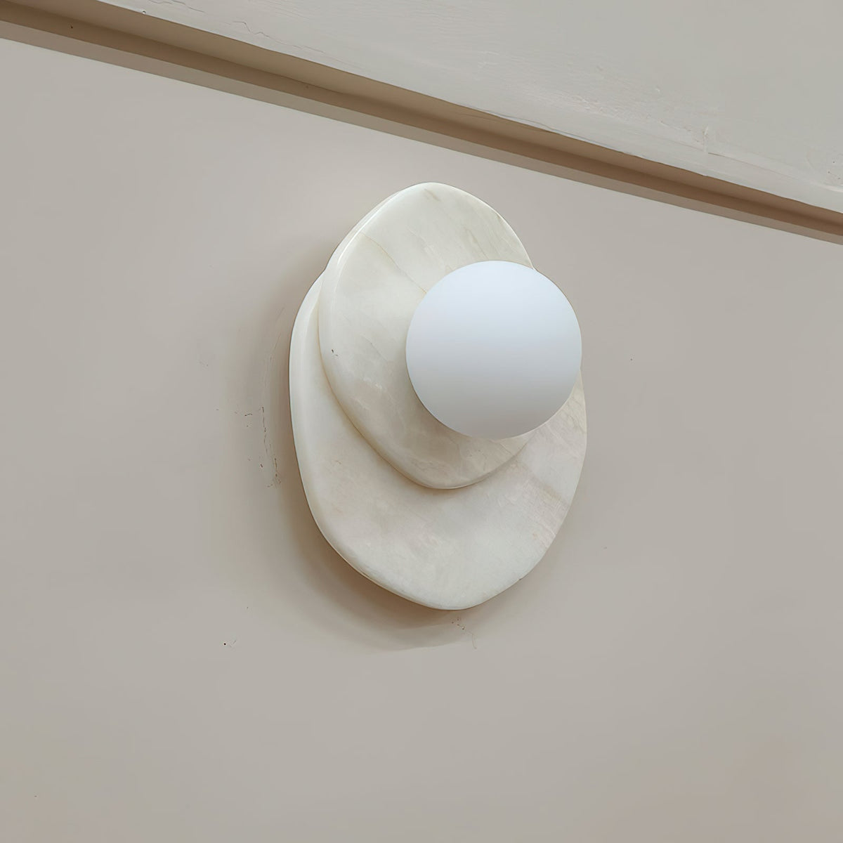 Astr moderne minimalistisk unik væglampe i sten og glas