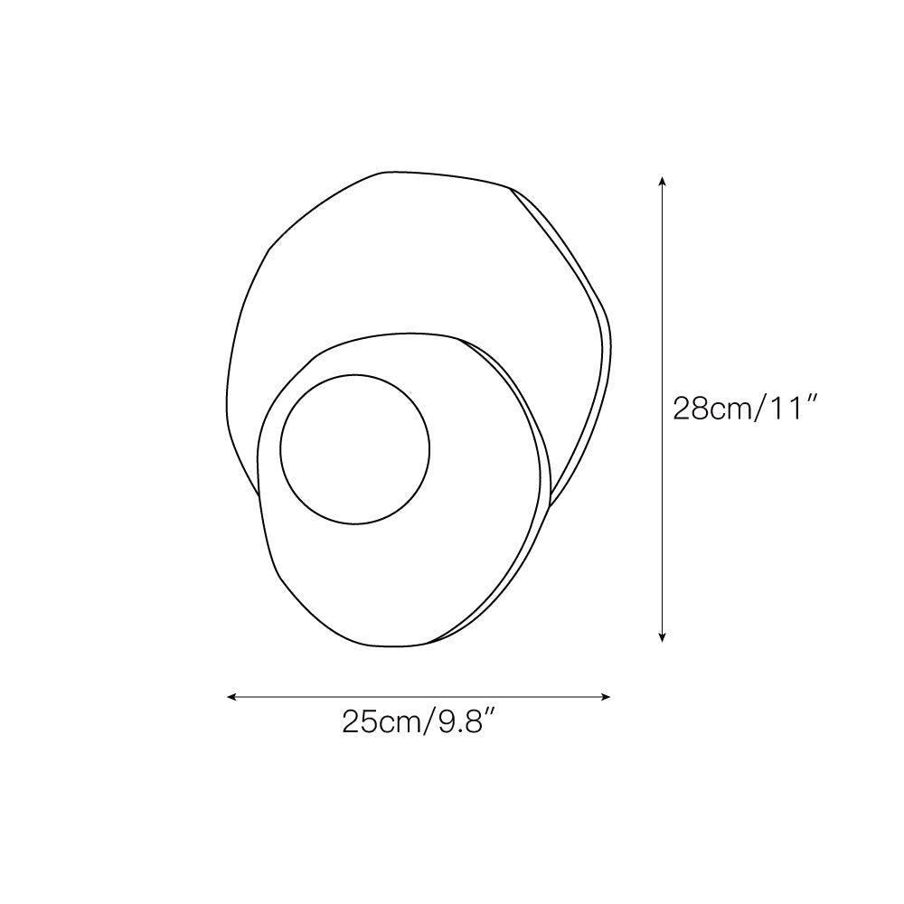 Astr moderne minimalistisk unik væglampe i sten og glas