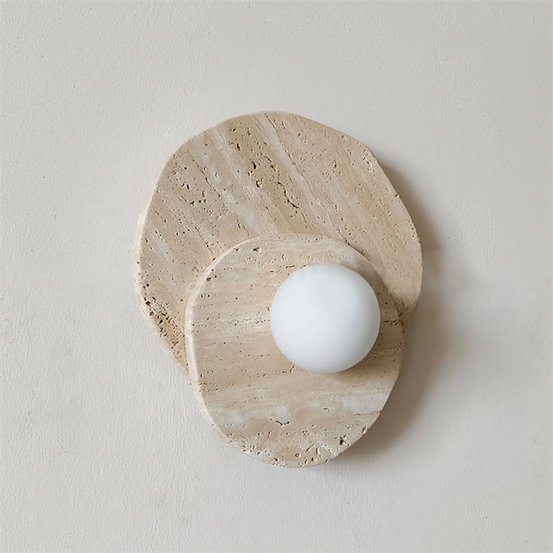 Astr moderne minimalistisk unik væglampe i sten og glas