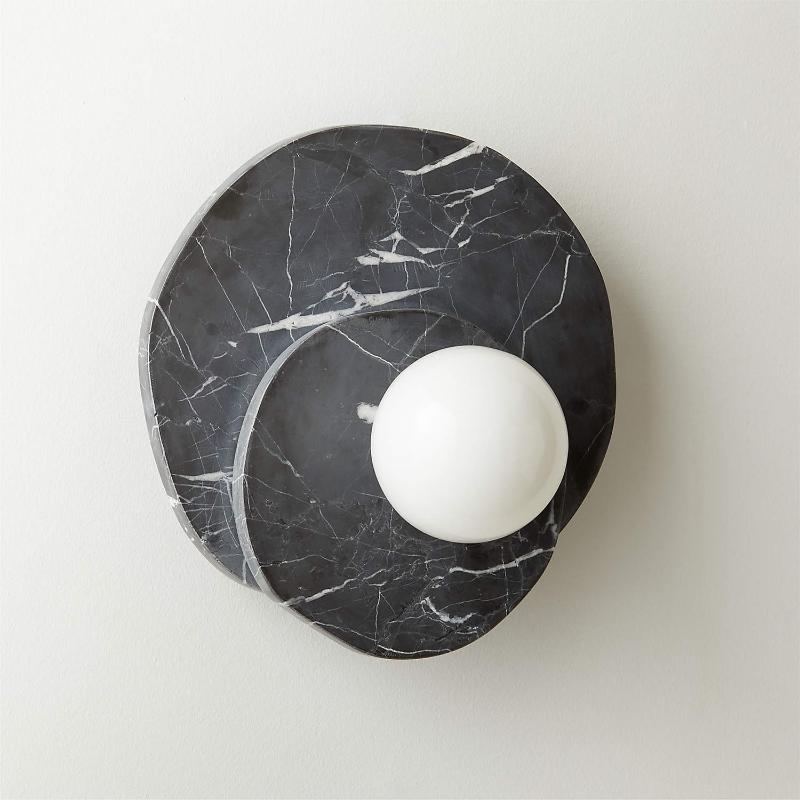 Astr moderne minimalistisk unik væglampe i sten og glas