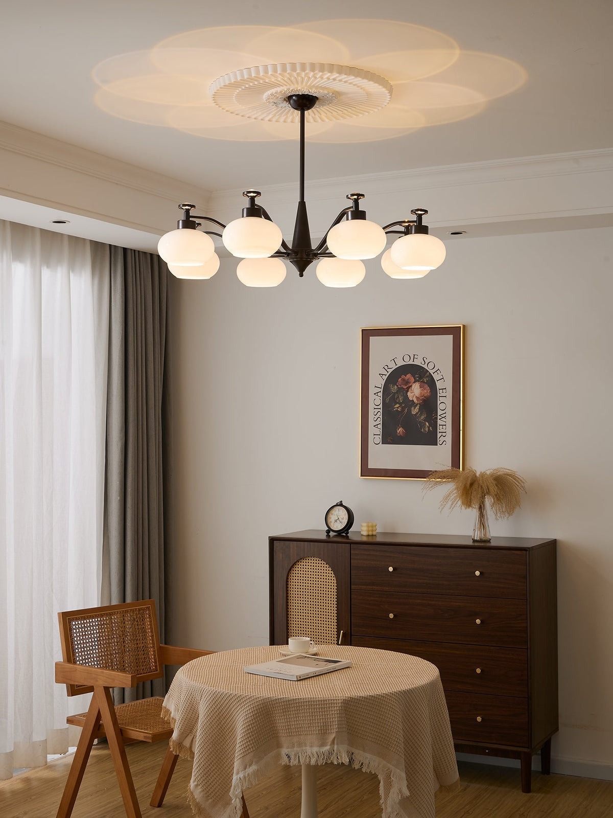 Althaen elegant vintage-lysekrone i glas