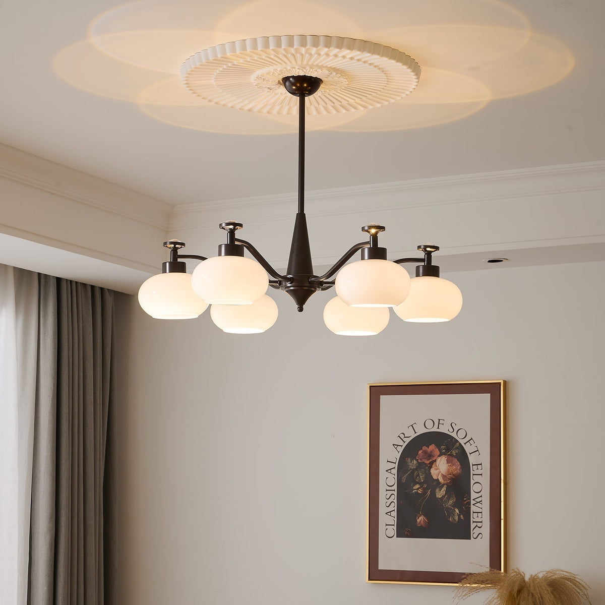 Althaen elegant vintage-lysekrone i glas