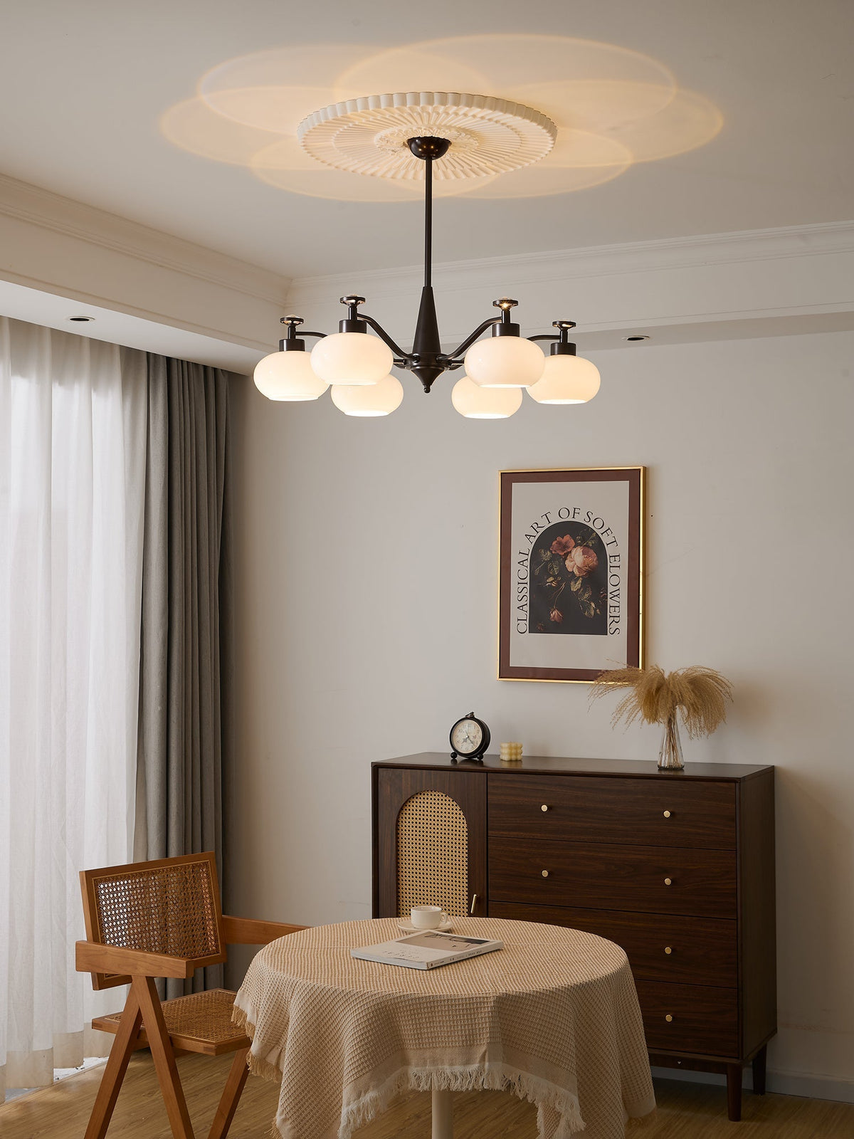 Althaen elegant vintage-lysekrone i glas