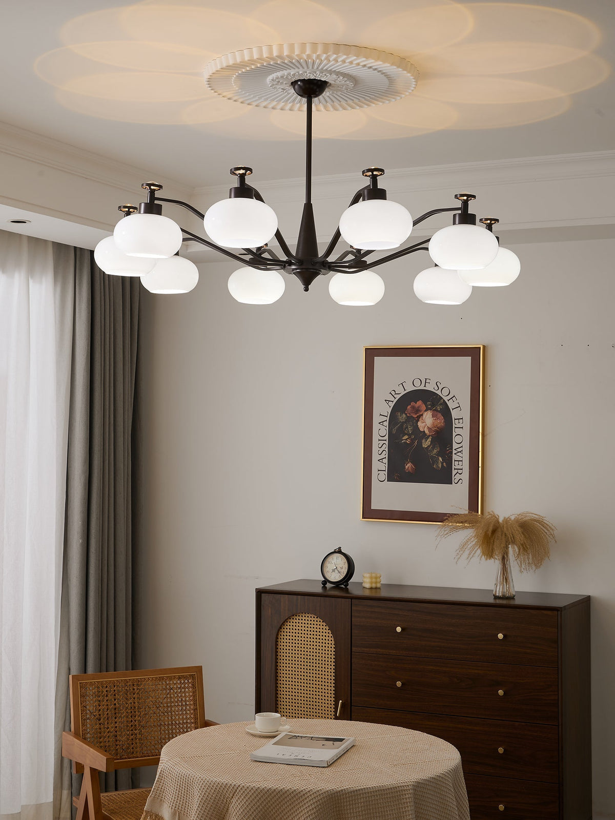 Althaen elegant vintage-lysekrone i glas