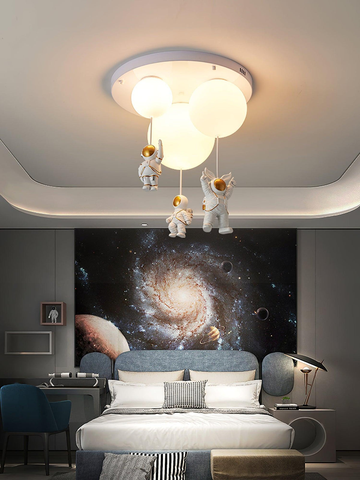 Candeeiro de teto Lumanelle Astronauta Balão brilhante para quarto de criança