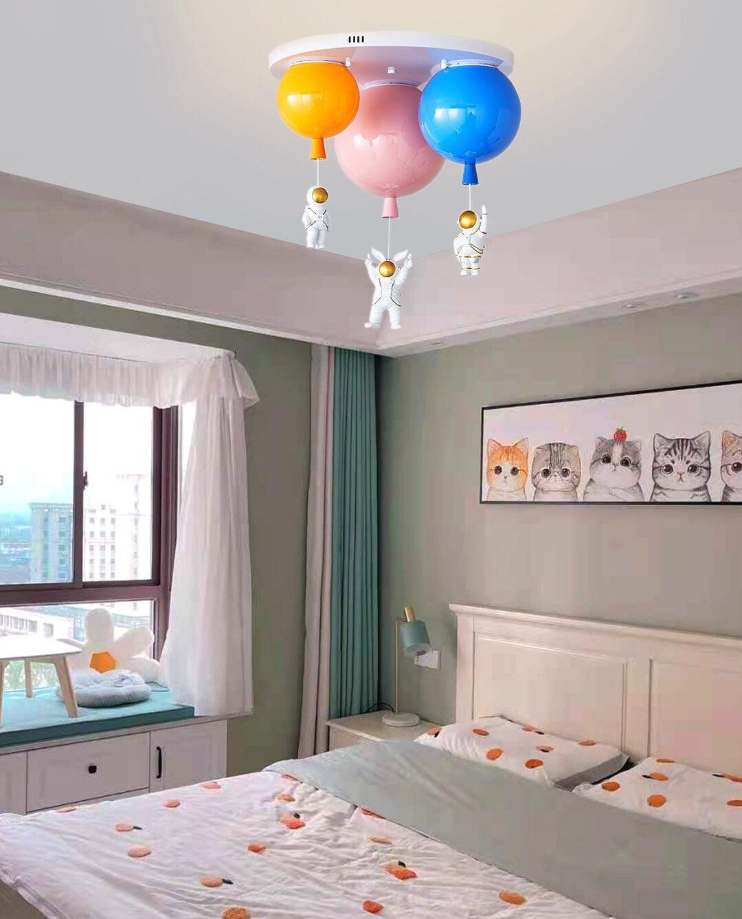 Candeeiro de teto Lumanelle Astronauta Balão brilhante para quarto de criança