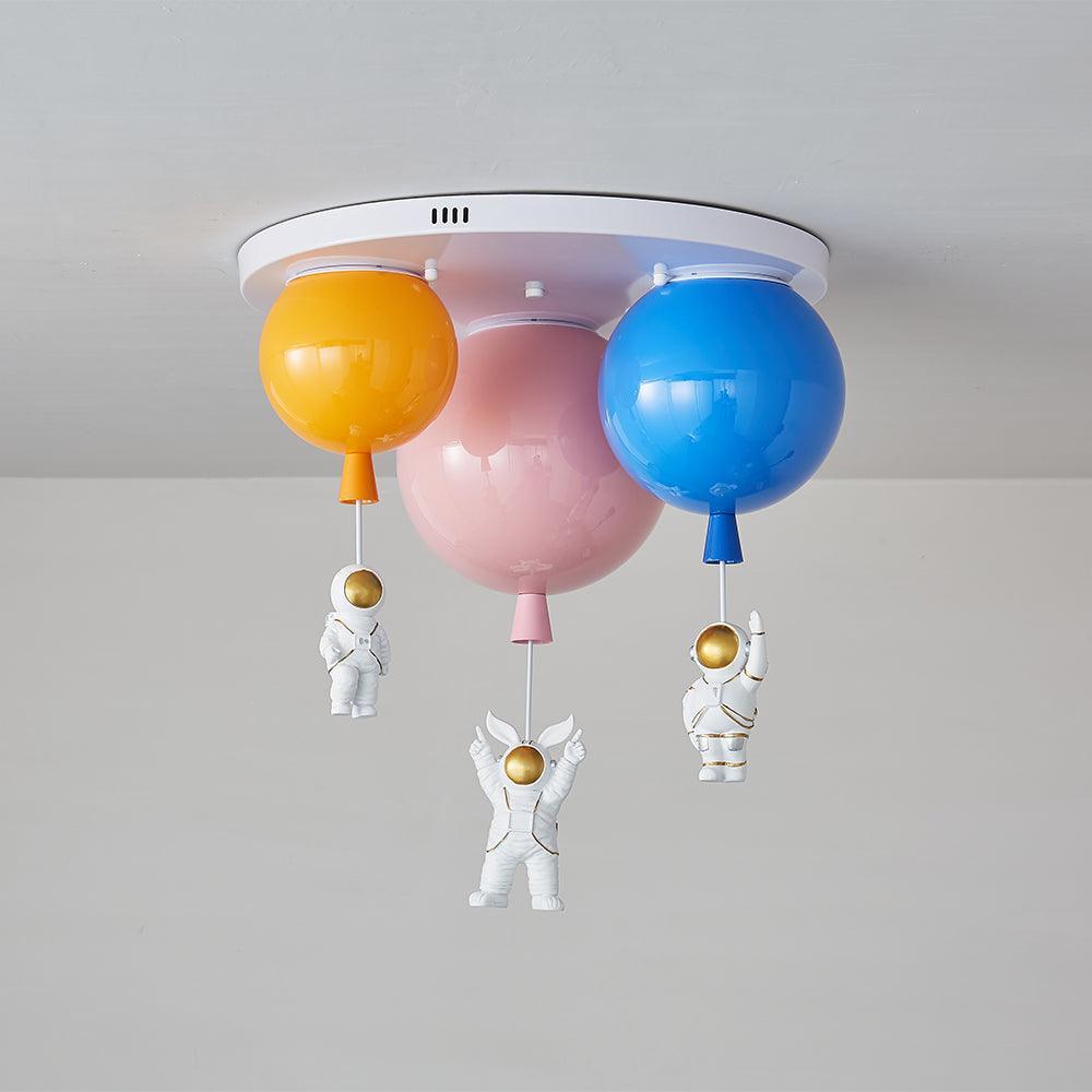 Candeeiro de teto Lumanelle Astronauta Balão brilhante para quarto de criança