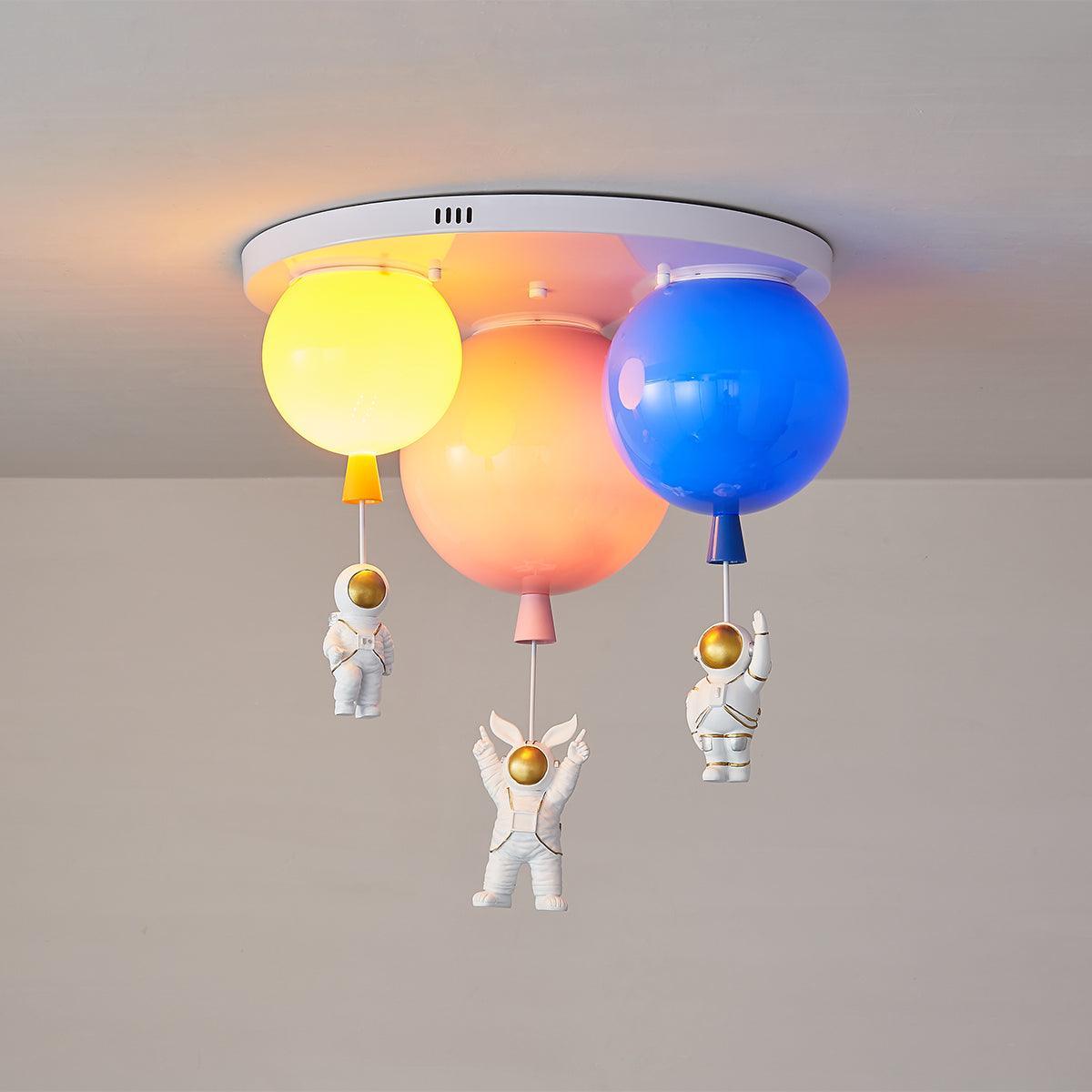 Candeeiro de teto Lumanelle Astronauta Balão brilhante para quarto de criança