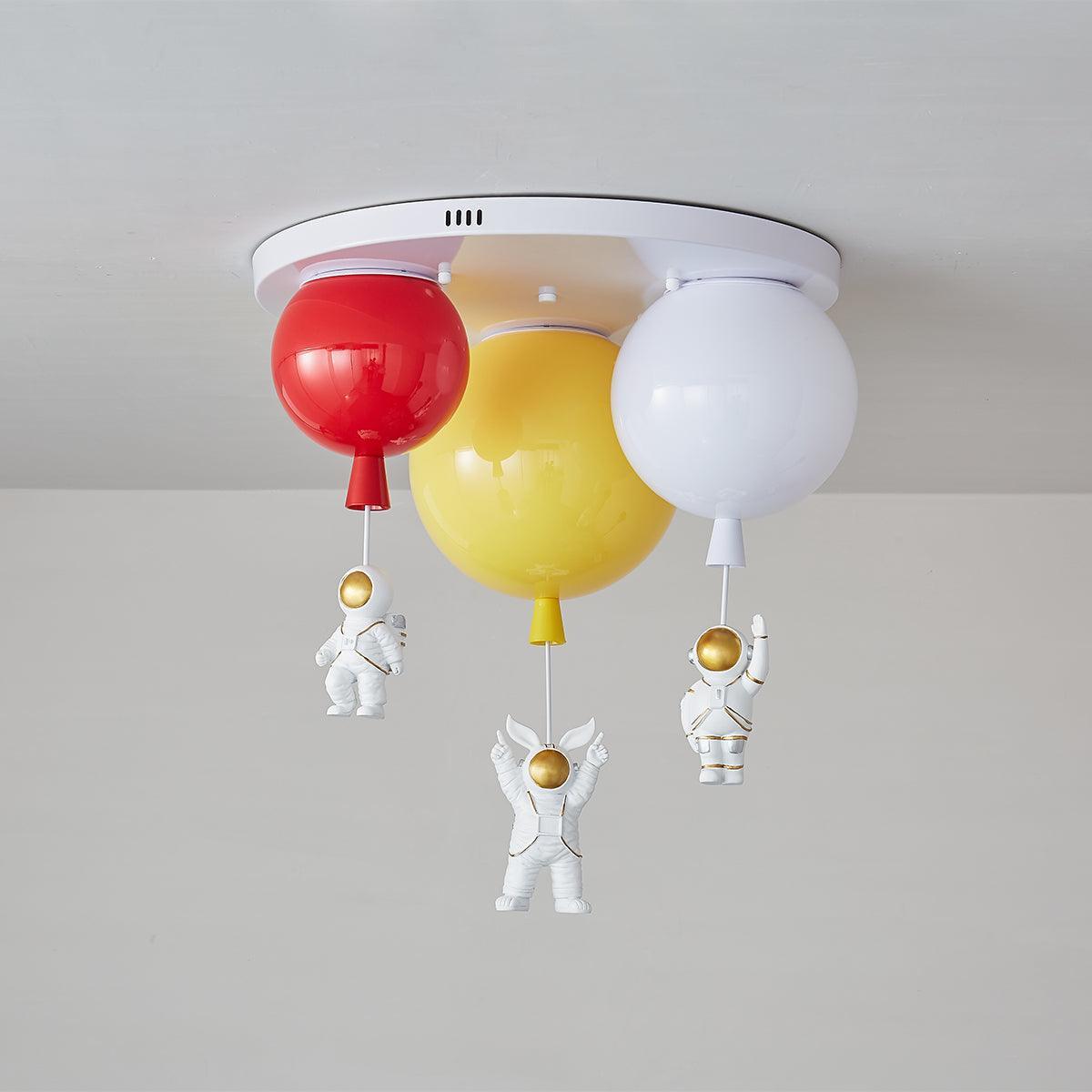 Candeeiro de teto Lumanelle Astronauta Balão brilhante para quarto de criança