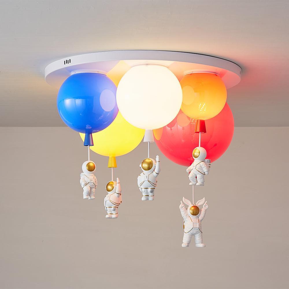 Candeeiro de teto Lumanelle Astronauta Balão brilhante para quarto de criança
