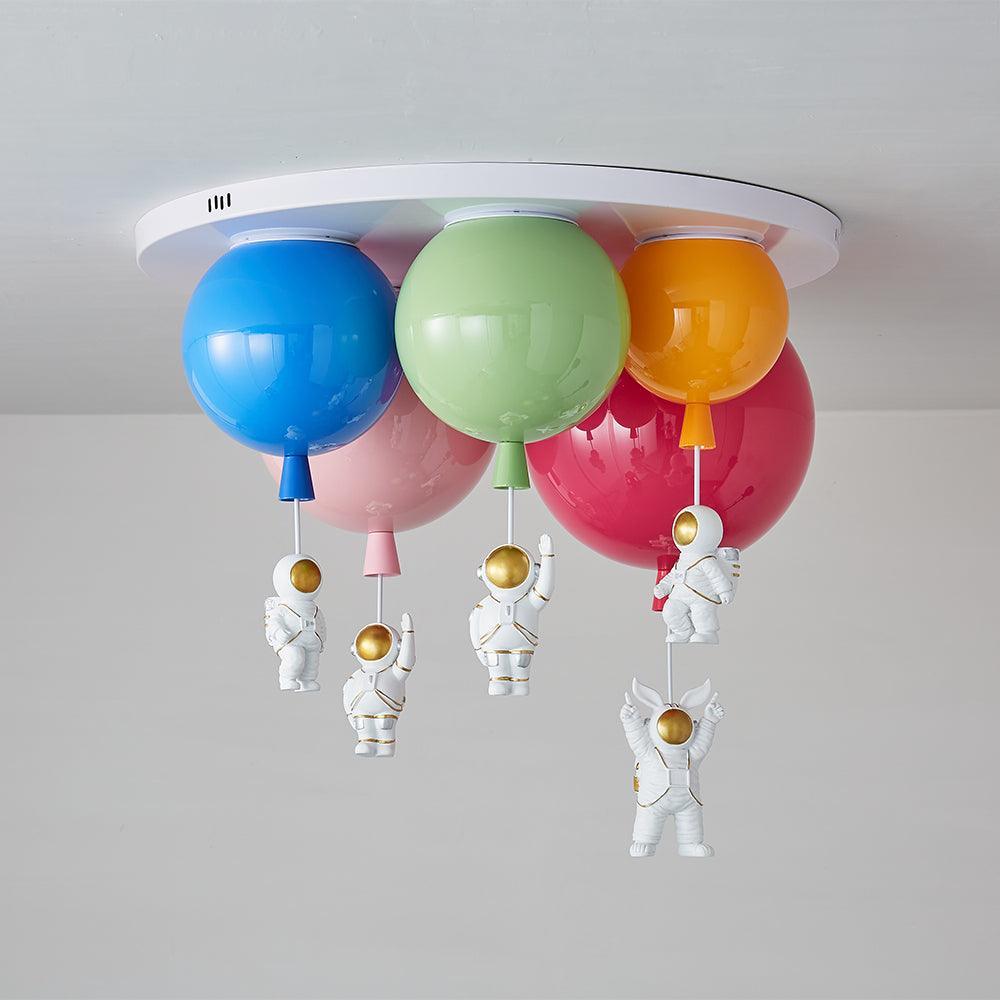 Candeeiro de teto Lumanelle Astronauta Balão brilhante para quarto de criança