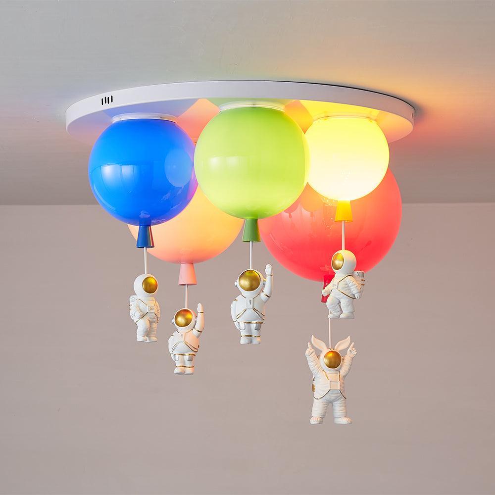 Candeeiro de teto Lumanelle Astronauta Balão brilhante para quarto de criança
