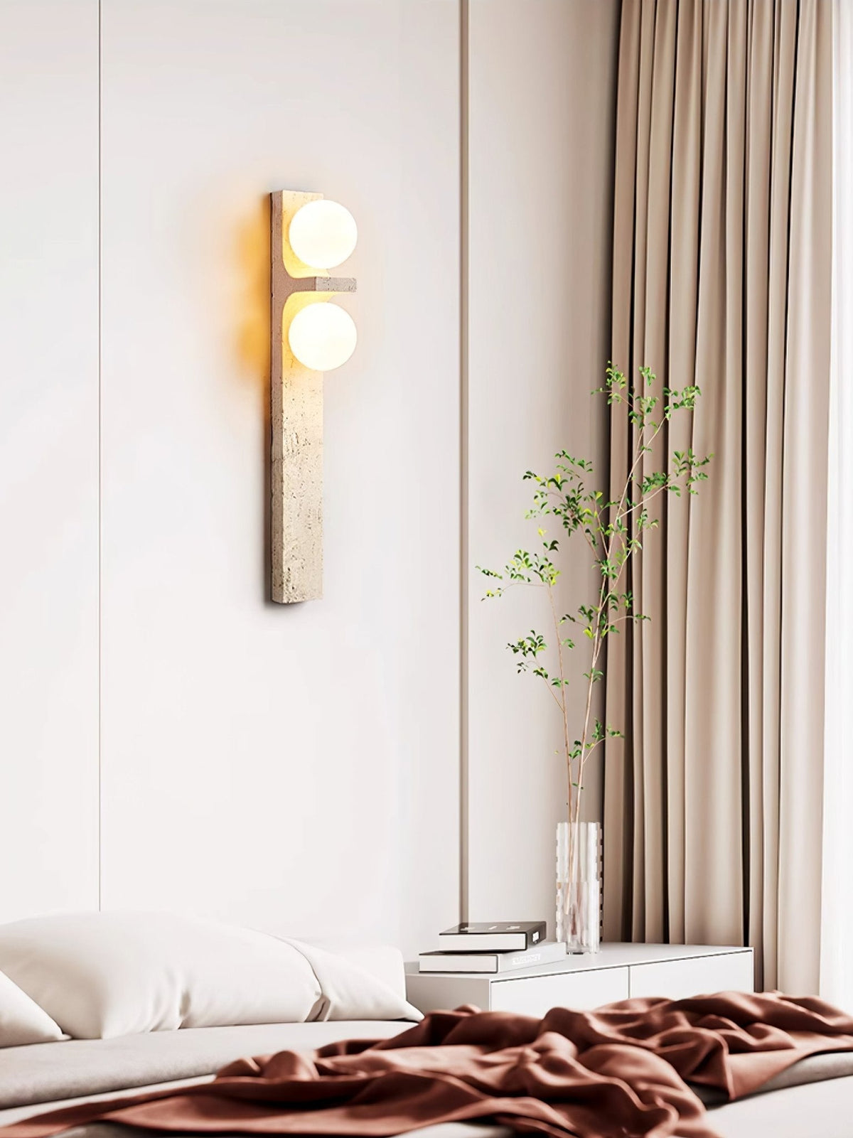Cassiopeia Travertine Wall Light